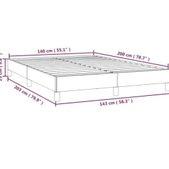 vidaXL - Bed frame zonder matras - Zwart - Fluweel - 140x200 cm