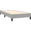 vidaXL - Bed frame zonder matras - Lichtgrijs - Stof - 90x200 cm
