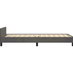 vidaXL - Bed frame zonder matras - Donkergrijs - Fluweel - 90x200 cm