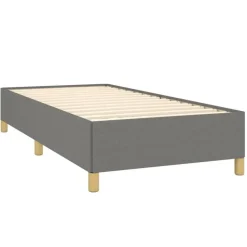 vidaXL - Bed frame zonder matras - Donkergrijs - Stof - 80x200 cm