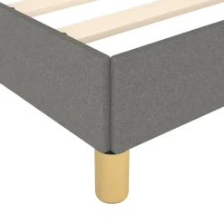 vidaXL - Bed frame zonder matras - Donkergrijs - Stof - 80x200 cm