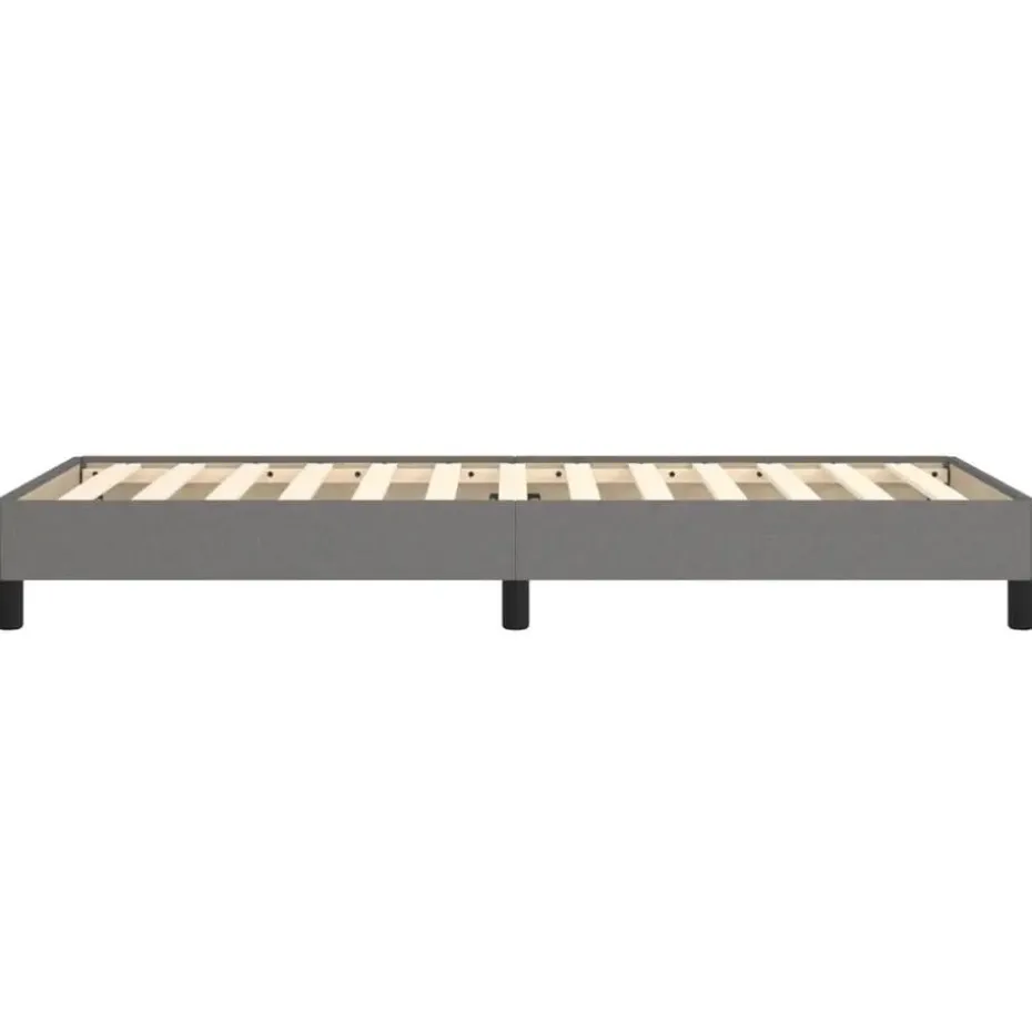 vidaXL - Bed frame zonder matras - Grijs en zwart - Stof - 80x200 cm