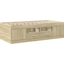 vidaXL - Bed met lades - Bruin - Hout - 90 x 200 cm - Zonder matras