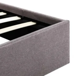 vidaXL - Bed met opbergruimte - Hydraulische - Taupe - Stof - 120x200 cm