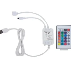 vidaXL - Bed met opbergruimte incl. LED - zwart - Kunstleer - 120x200 cm