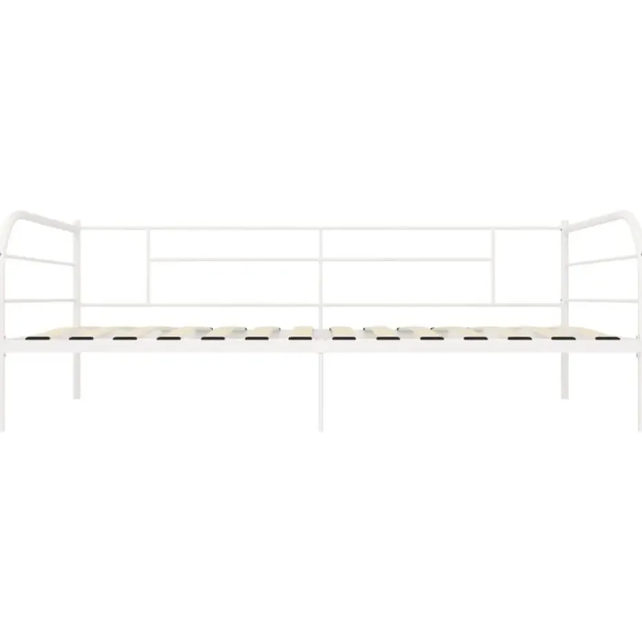 vidaXL - Bedbank - Wit - Metaal - 90x200 cm