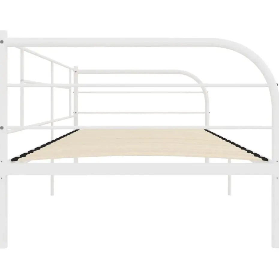 vidaXL - Bedbank - Wit - Metaal - 90x200 cm