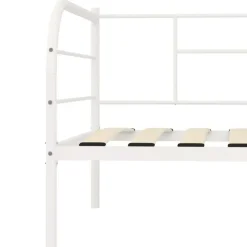 vidaXL - Bedbank - Wit - Metaal - 90x200 cm