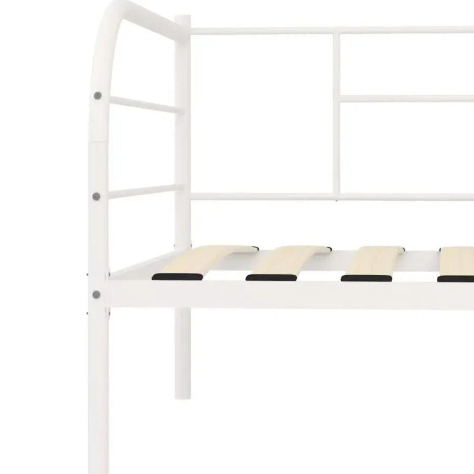 vidaXL - Bedbank - Wit - Metaal - 90x200 cm