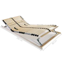 vidaXL - Bedbodem - Bruin - Hout - 80 x 200 cm