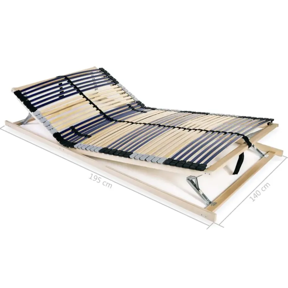 vidaXL - Bedbodem - Multikleur - Hout - 140 x 200 cm