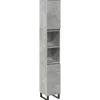 vidaXL - Betongrijs Kolomkast met 2 deuren 2 vakken - Hout - 30x30x190 cm