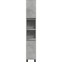 vidaXL - Betongrijs Kolomkast met 2 deuren 2 vakken - Hout - 30x30x190 cm