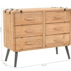 vidaXL - Bijzetkast - Bruin - Hout