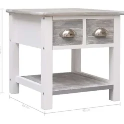 vidaXL - Bijzettafel - Grijs - Hout
