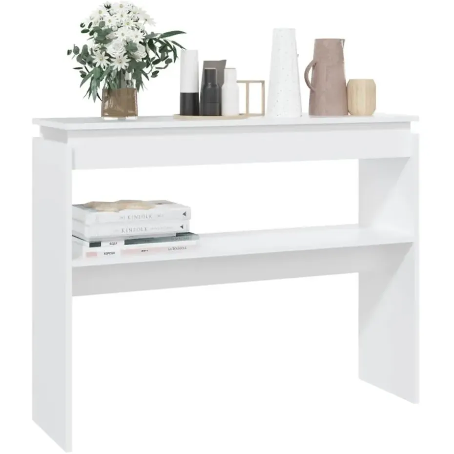vidaXL - Bijzettafel - Wit - Bewerkt hout