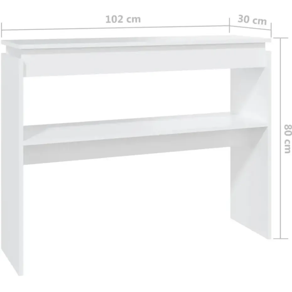 vidaXL - Bijzettafel - Wit - Bewerkt hout