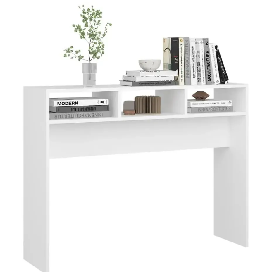 vidaXL - Bijzettafel - Wit - Bewerkt hout