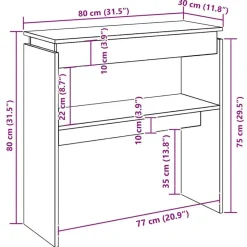 vidaXL - Bijzettafel - Zwart - Bewerkt hout