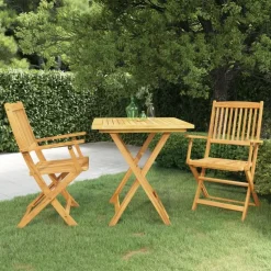 vidaXL - Bistroset - Bruin - Acaciahout - 3 stuks