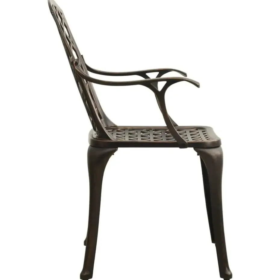 vidaXL - Bistroset - Bruin - Aluminium