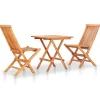 vidaXL - Bistroset - Bruin - Hout