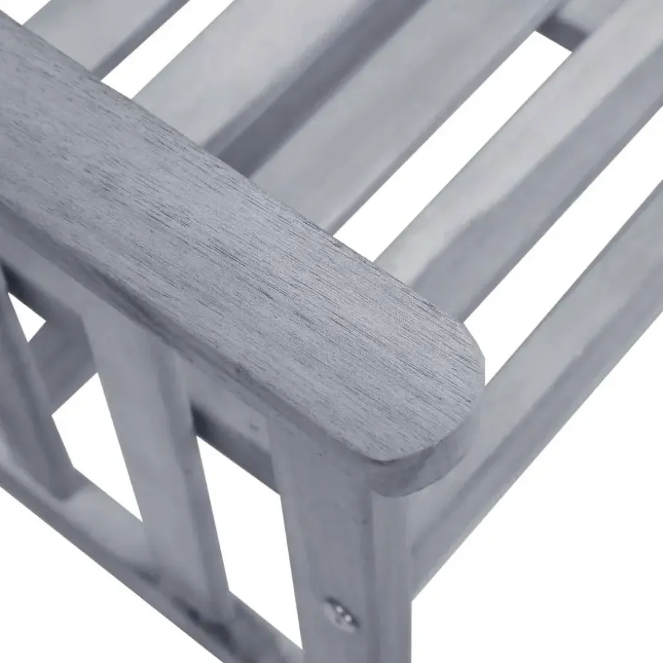 vidaXL - Bistroset - Grijs - Hout - 159x61x92 cm