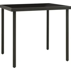 vidaXL - Bistroset - Zwart - Staal