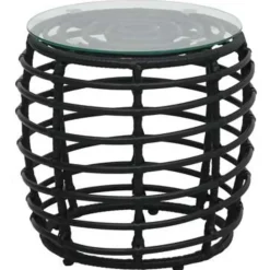 vidaXL - Bistroset - Zwart - Poly rattan