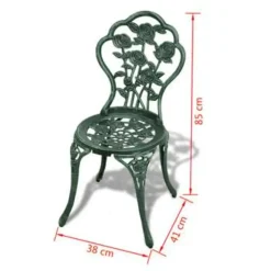 vidaXL - Bistroset Bistrosets - Groen - Aluminium