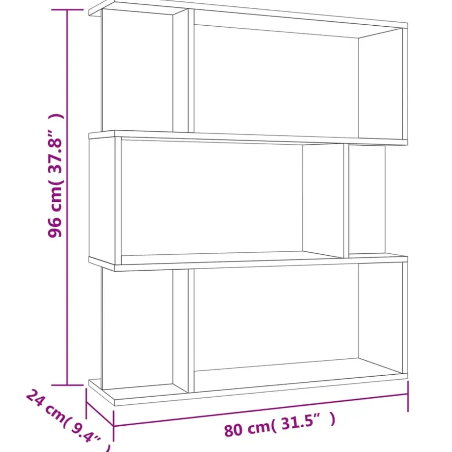 vidaXL - Boekenkast - Bruin - Bewerkt hout