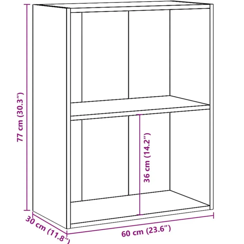 vidaXL - Boekenkast - Bruin - Bewerkt hout
