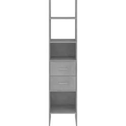 vidaXL - Boekenkast - Grijs - Bewerkt hout