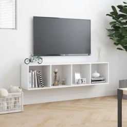 vidaXL - Boekenkast - Wit - Bewerkt hout