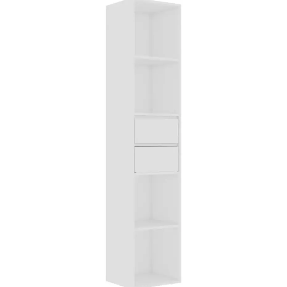 vidaXL - Boekenkast - Wit - Bewerkt hout