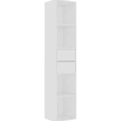 vidaXL - Boekenkast - Wit - Bewerkt hout