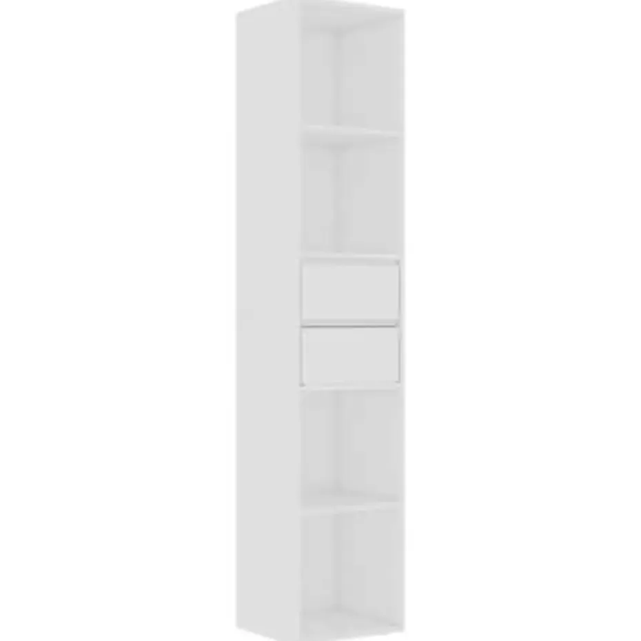 vidaXL - Boekenkast - Wit - Bewerkt hout