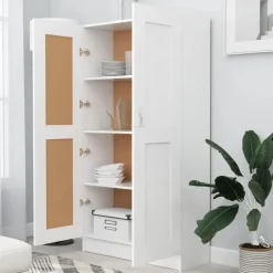 vidaXL - Boekenkast - Wit - Bewerkt hout