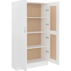 vidaXL - Boekenkast - Wit - Bewerkt hout