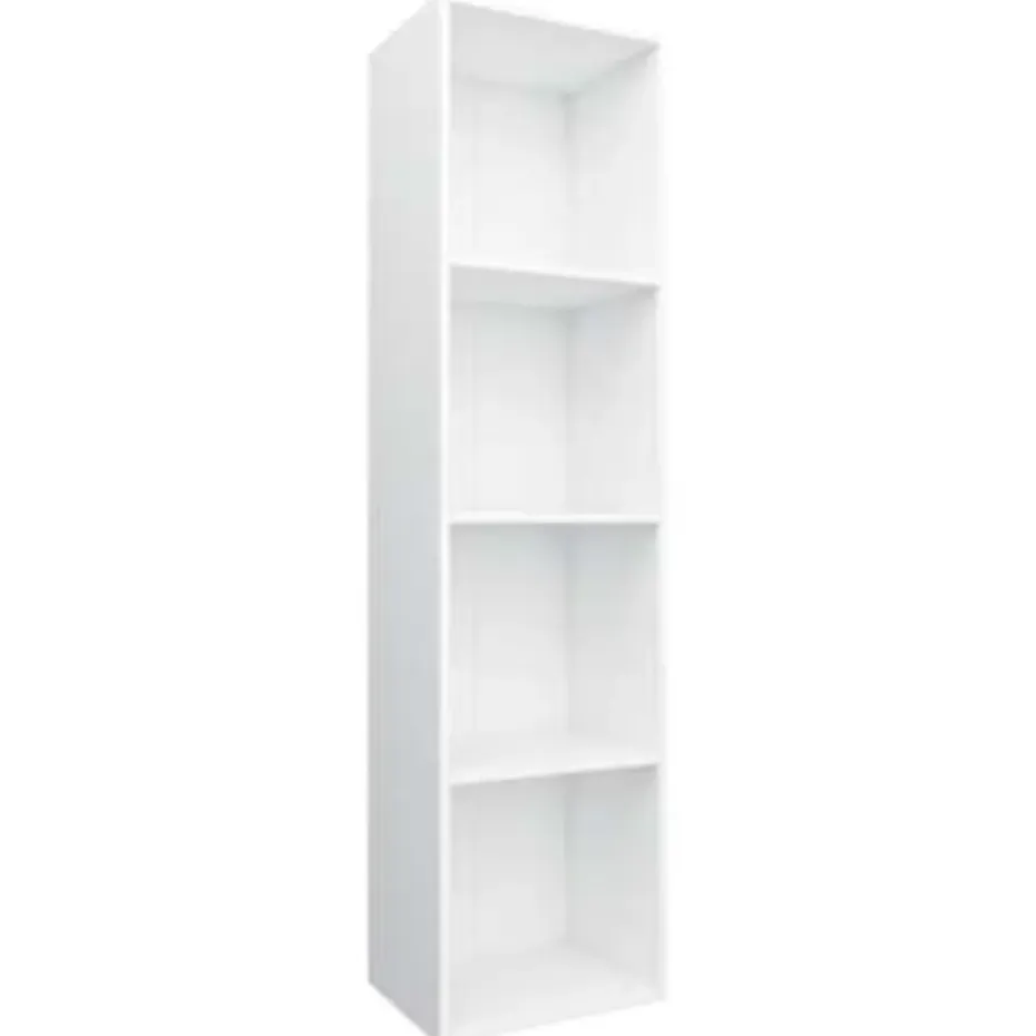 vidaXL - Boekenkast - Wit - Bewerkt hout - 36 x 30 x 143 cm
