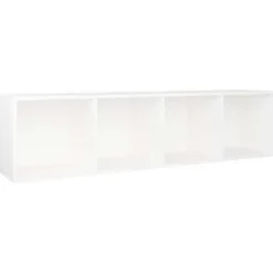 vidaXL - Boekenkast - Wit - Bewerkt hout - 36 x 30 x 143 cm