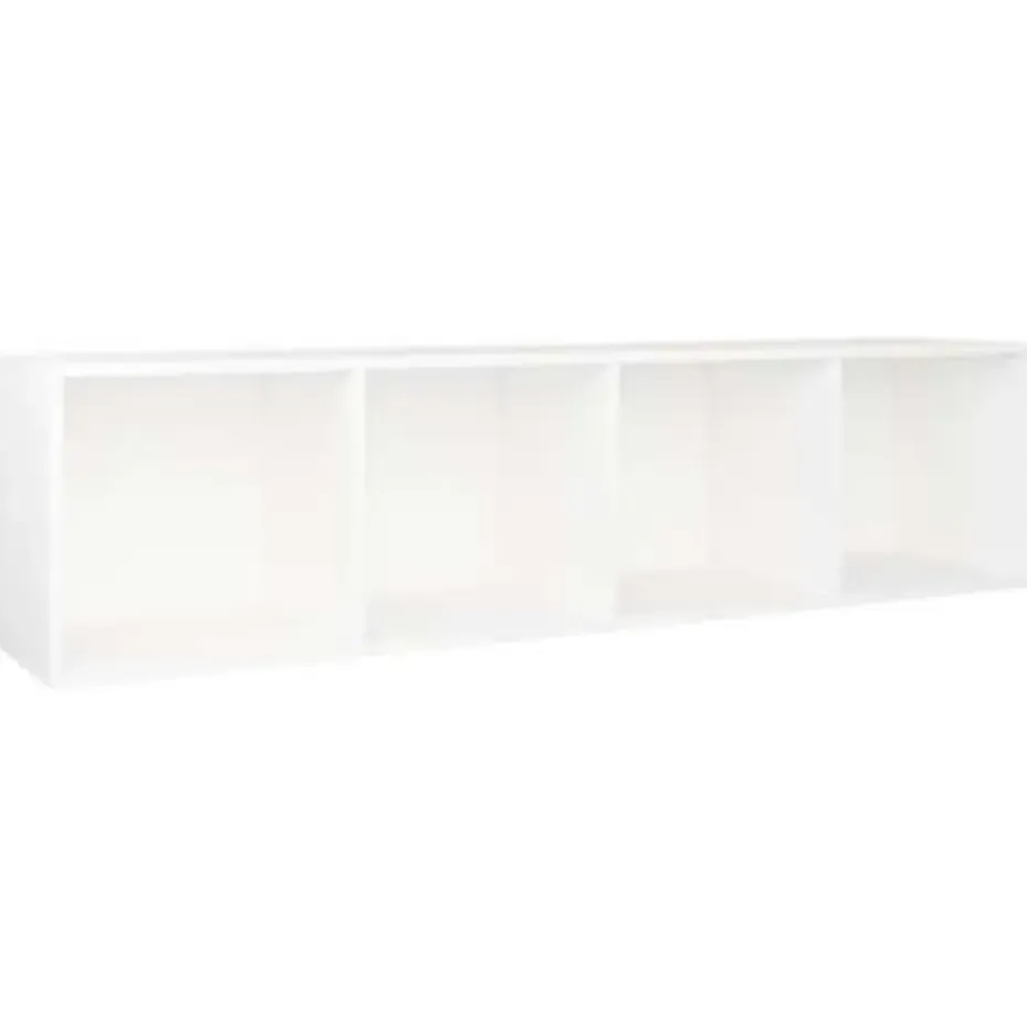 vidaXL - Boekenkast - Wit - Bewerkt hout - 36 x 30 x 143 cm