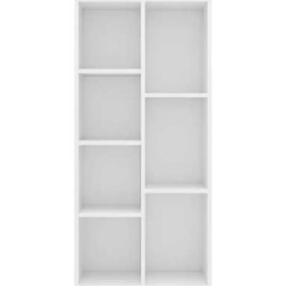 vidaXL - Boekenkast - Wit - Bewerkt hout