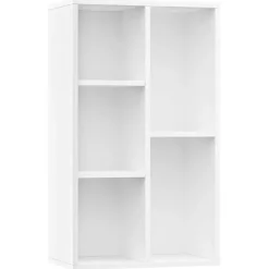 vidaXL - Boekenkast - Wit - Bewerkt hout