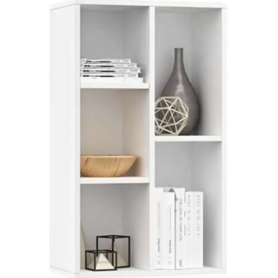 vidaXL - Boekenkast - Wit - Bewerkt hout