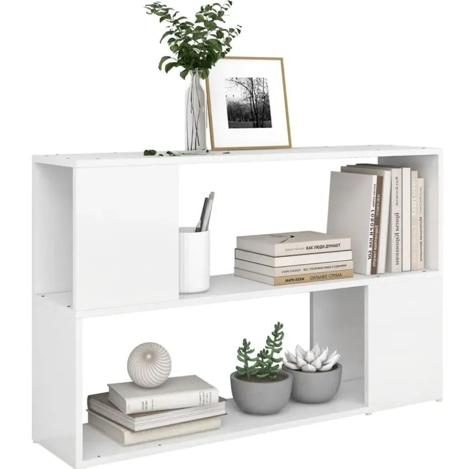 vidaXL - Boekenkast - Wit - Bewerkt hout - 100 x 24 x 63 cm