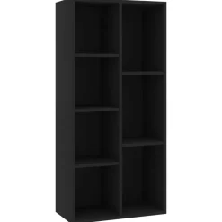 vidaXL - Boekenkast - Zwart - Bewerkt hout