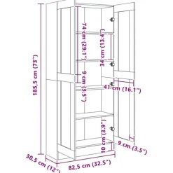 vidaXL - Boekenkast - Zwart - Bewerkt hout
