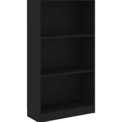 vidaXL - Boekenkast - Zwart - Bewerkt hout - 60 x 24 x 109 cm