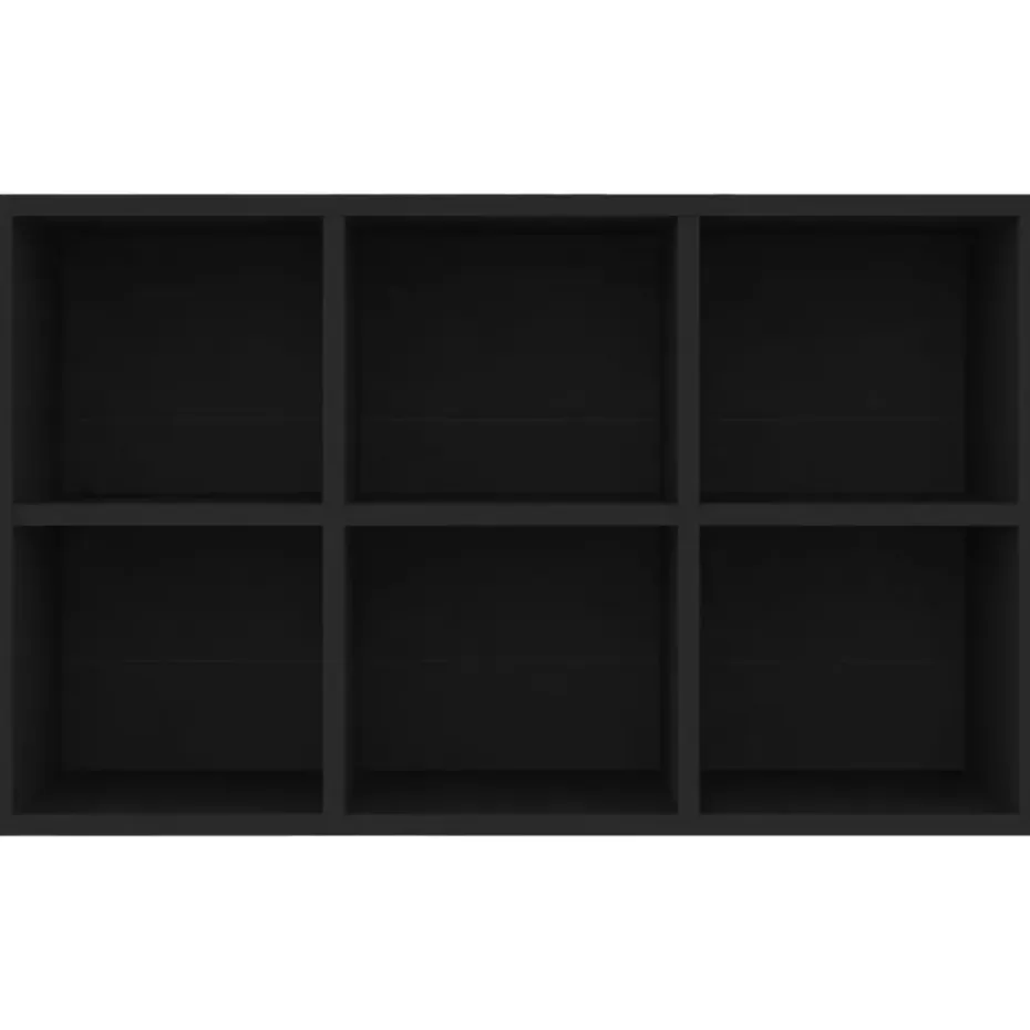 vidaXL - Boekenkast - Zwart - Bewerkt hout - 66 x 30 x 98 cm